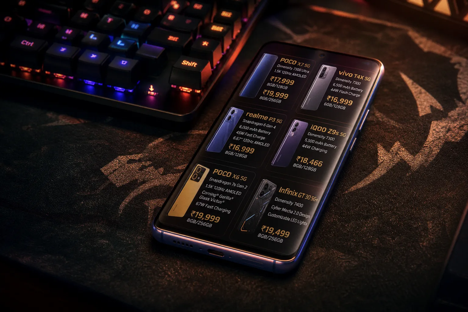 Which mobile is the best gaming phone under 20k?